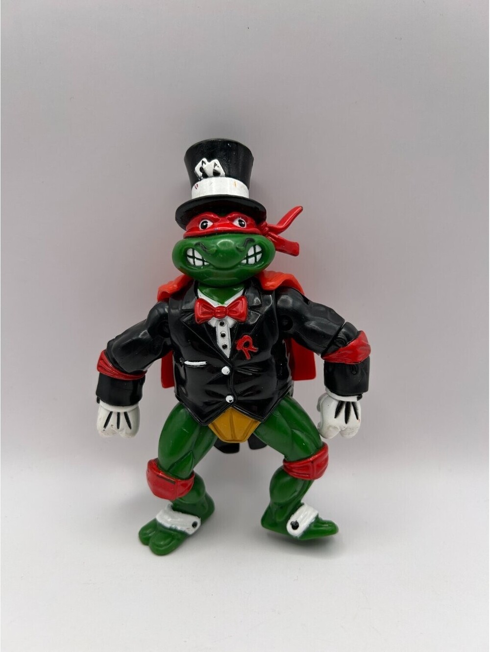 Playmates TMNT 1992 Raphael the Magnificent Magician Tuxedo Top Hat Loose Used